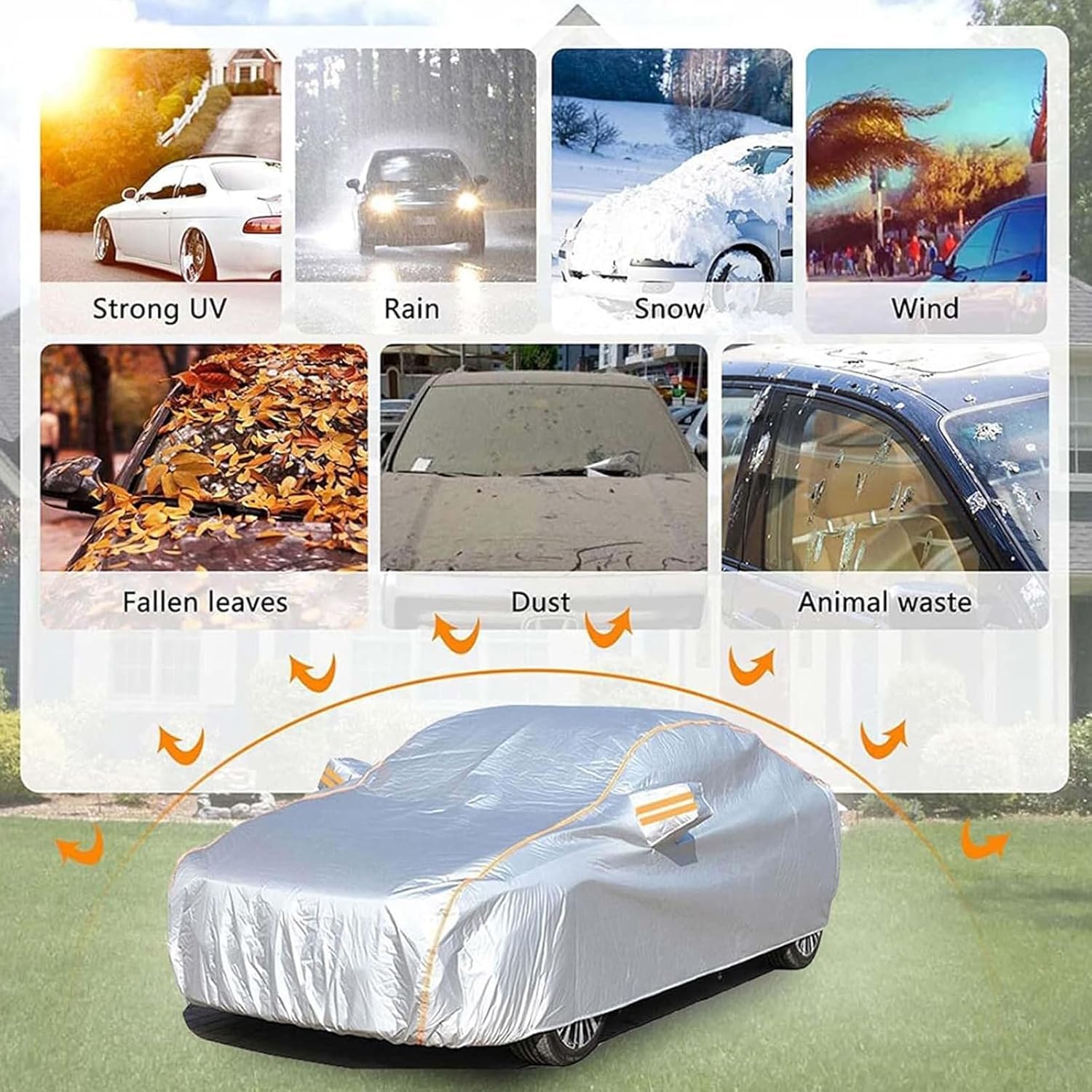 Autoabdeckung Wasserdicht für Opel Cascada, Auto Abdeckplane Vollgarage Autoplane für Outdoor, wasserdicht atmungsaktiv gegen Regen Schnee Staub UV