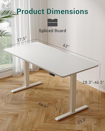 Miniatura 146 de FEZIBO - Escritorio eléctrico ajustable para trabajar sentado o de pie, 40 x 24 pulgadas, para oficina en casa, escritorio ergonómico para Negro