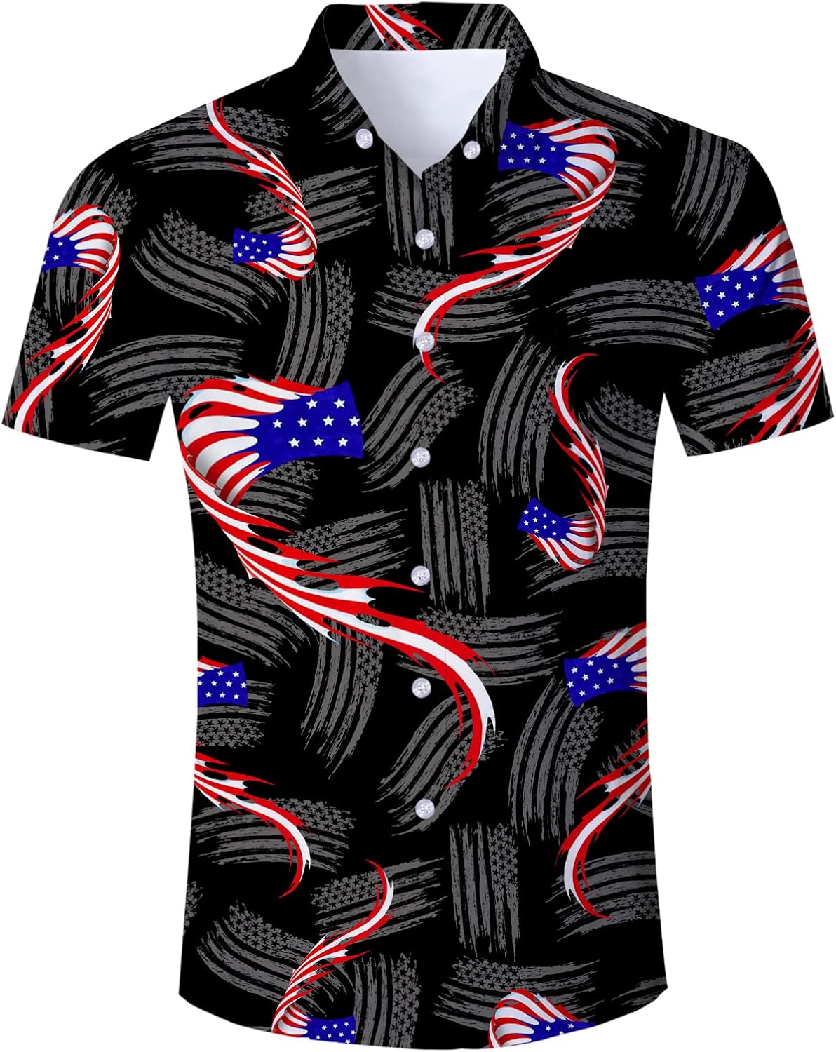 Goodstoworld Men's Novelty Hawaiian Button Down Shirts