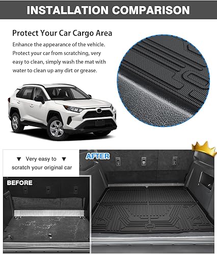 Vista 296 de Powerty Alfombras resistentes para BMW X3 2018 a 2024 y BMW X4 2019 a 2024, a medida para accesorios de X3 y X4, de elastómero termoplástico 3D