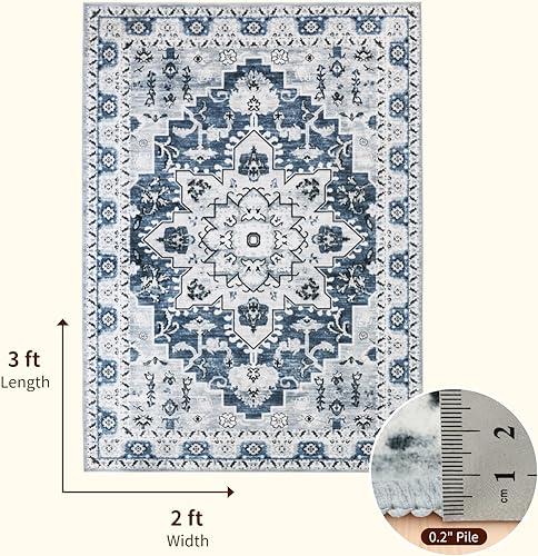 Miniatura 2 de LBRO2M Alfombra de baño, extra gruesa y absorbente, antideslizante, de felpa suave, lanuda y lavable a máquina, alfombra de baño de 32 x 20 pulgadas