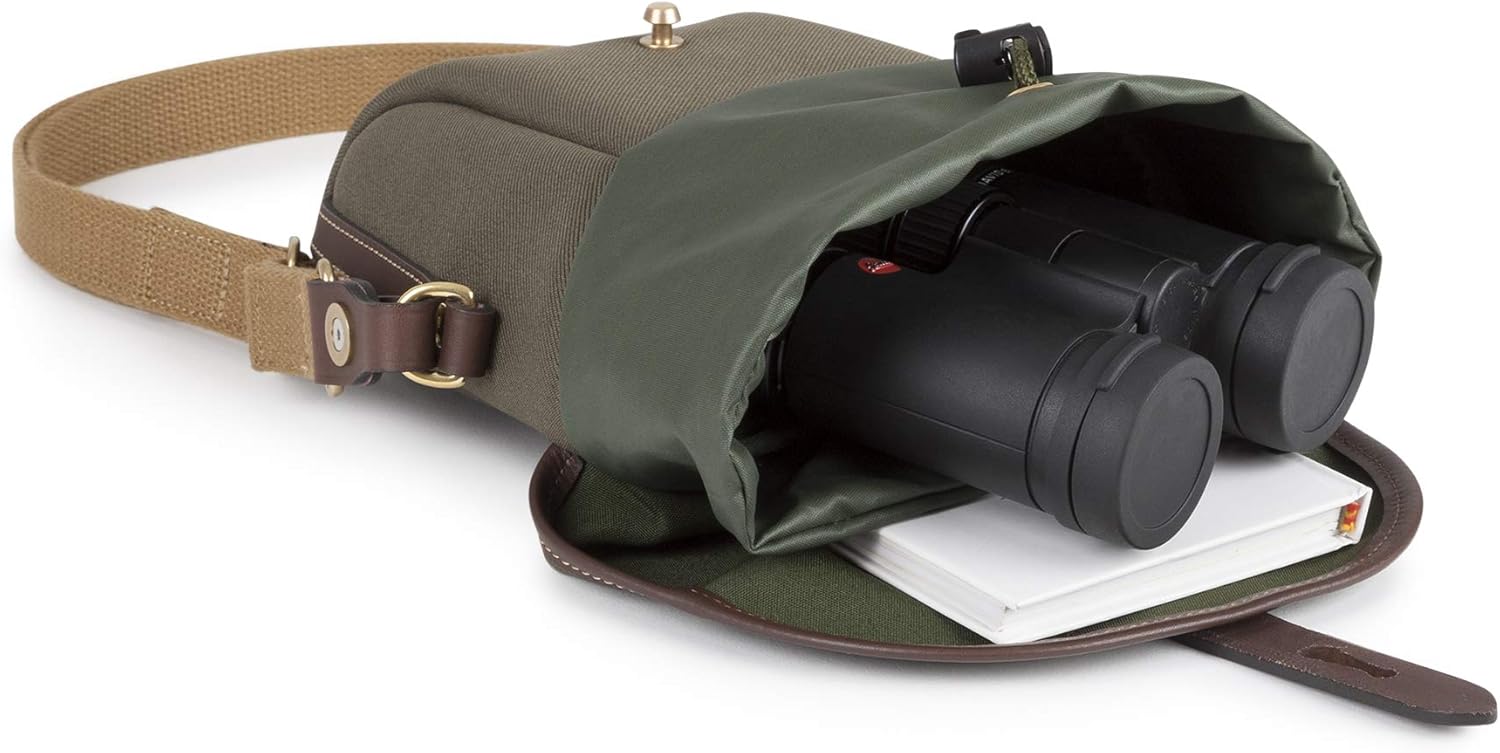 Billingham Galbin 8 Binocular Case (Sage FibreNyte / Chocolate Leather)