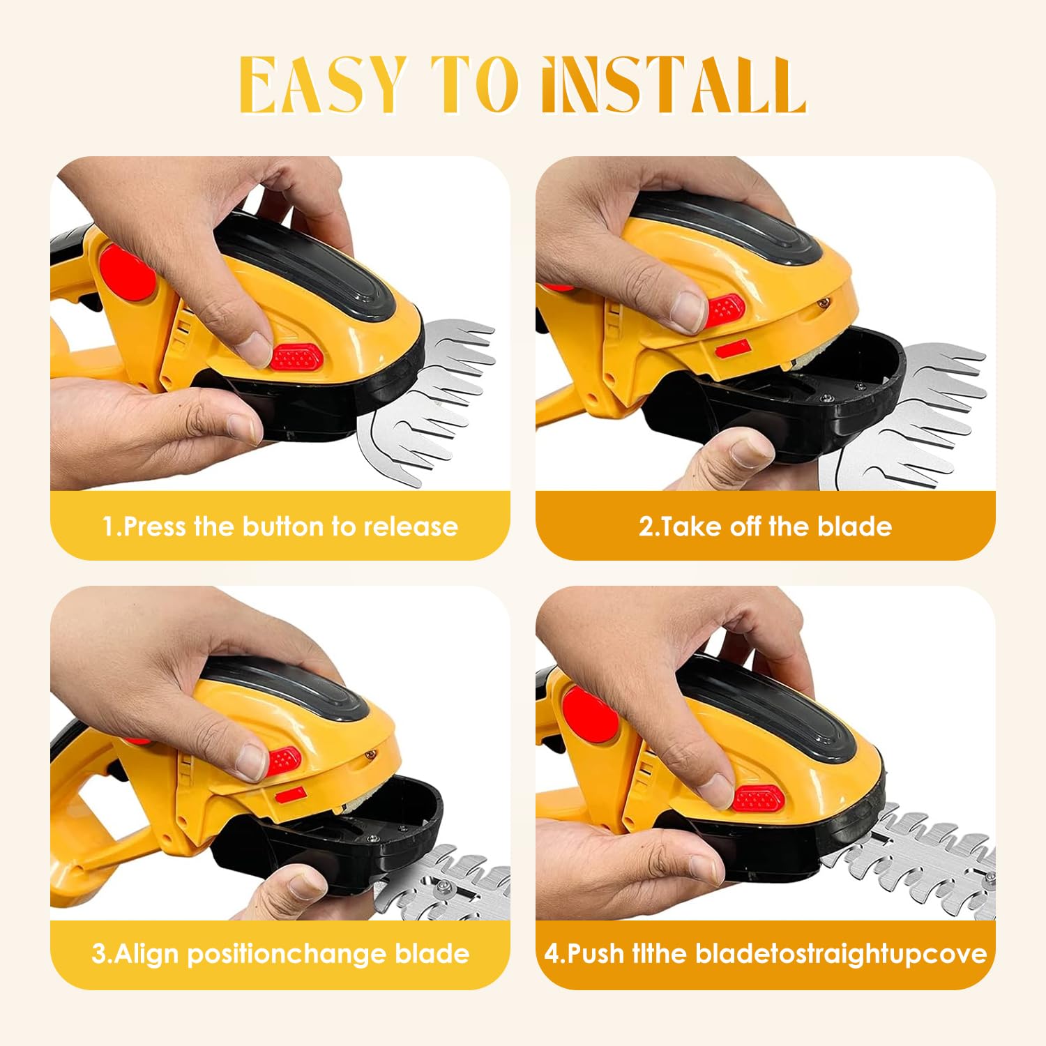 Tijeras de Podar con Batería, 24V 2 en 1 Tijeras de Césped Inalámbricas y Cortasetos con Batería Recargable de Iones de Litio y Cargador, Recortadora de Setos Electricas de Mano para Jardín y Césped