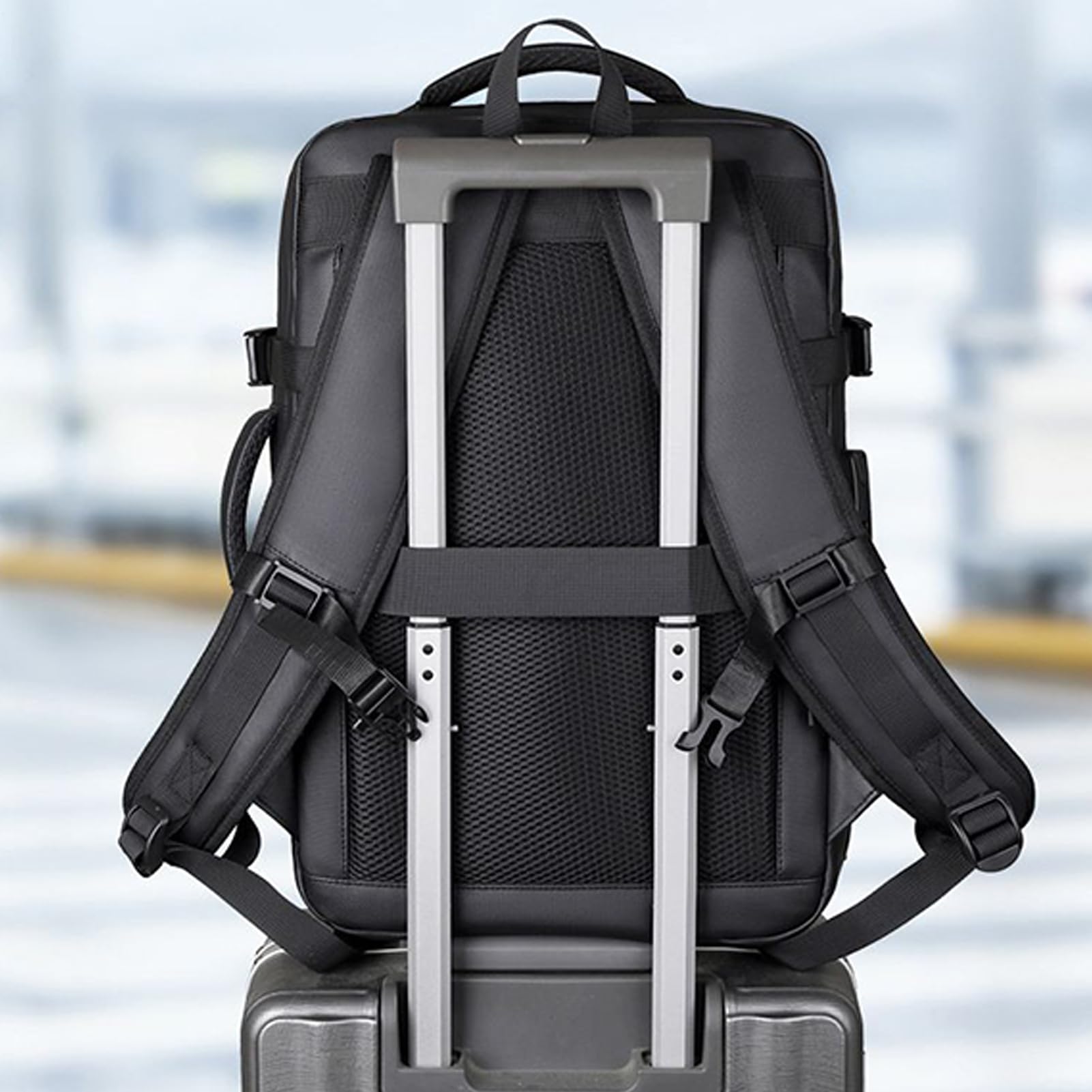 Zaino a Compressione Sottovuoto A Scomparti Umido e Asciutto Separati | Backpack per computer per Ufficio, Viaggi, Vacanze, Palestra, Sport, Studenti, Uomo e Donna