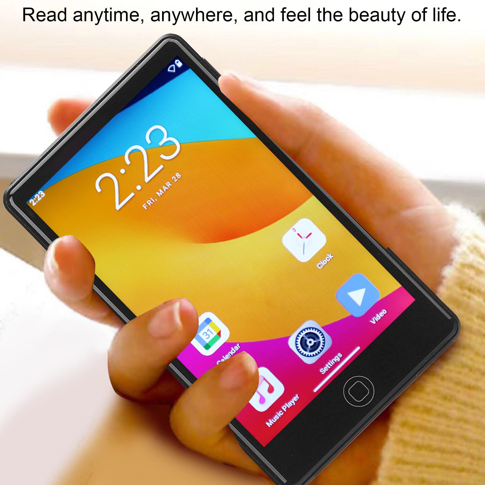 Lettore MP3 da 192GB con Bluetooth e WiFi, Lettore Musicale con Spotify,Deezer,TIKTOK, 4 "Touch Screen Lettore MP3 Android MP4 per Bambini, Altoparlante Integrato 2500mAh