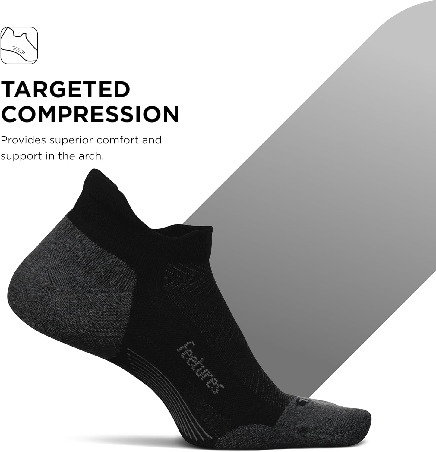 Feetures Elite Max Cushion No Show Tab - Running Socks for Men & Women - Athletic Compression Socks - Moisture Wicking - Medium, New Black-6Pack - Image 3