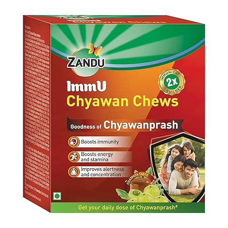 ZANDU IMMU Chyawan Chews- Goodness of Chyawanprash (60 Soft Chews)