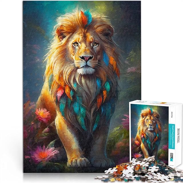 Puzzles de 1000 Piezas para Adolescentes La Melena del león Juguete Educativo para aliviar el estrés…