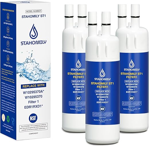 EDR1RXD1 Water Filter Replacement for Whirlpool, Everydrop Filter 1, W10295370a, WHR1RXD1, KAD1RXD1, Compatible with Kenmore 46-9930, 46-9081, 3 Pack