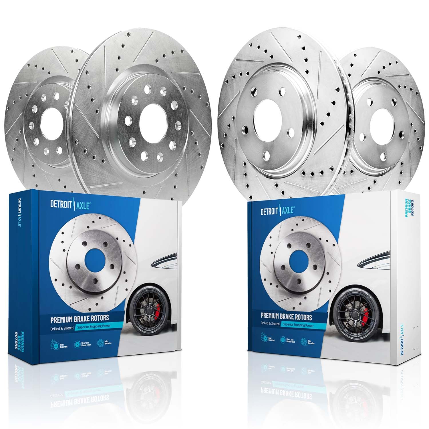 Front Drilled Brake Rotors & Ceramic Pads For 2006 - 2010 2011 2012 Kia Sedona E - Foto 4