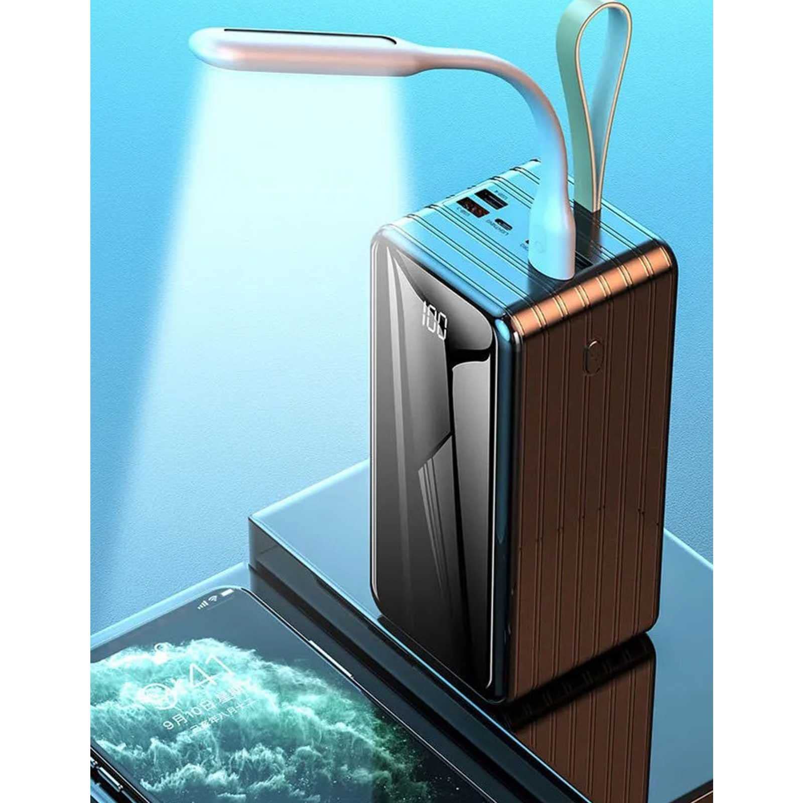 Power Bank 100000mAh Caricabatterie Portatile Batteria Esterna con Display Digitale LCD 3 ingressi 4 uscite Powerbank a Ricarica Rapida (Dimensioni: 100000 mAh, Colore: Nero)