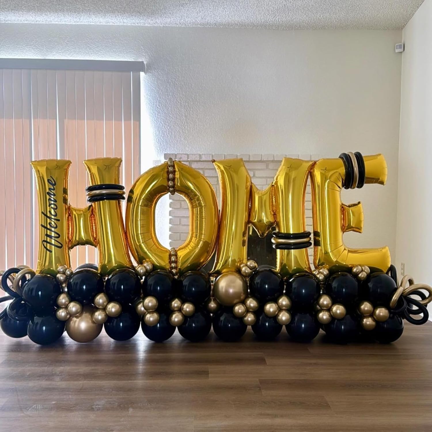 Gold HOME Balloons, 40 Inch Large Home Letter Banner image 5