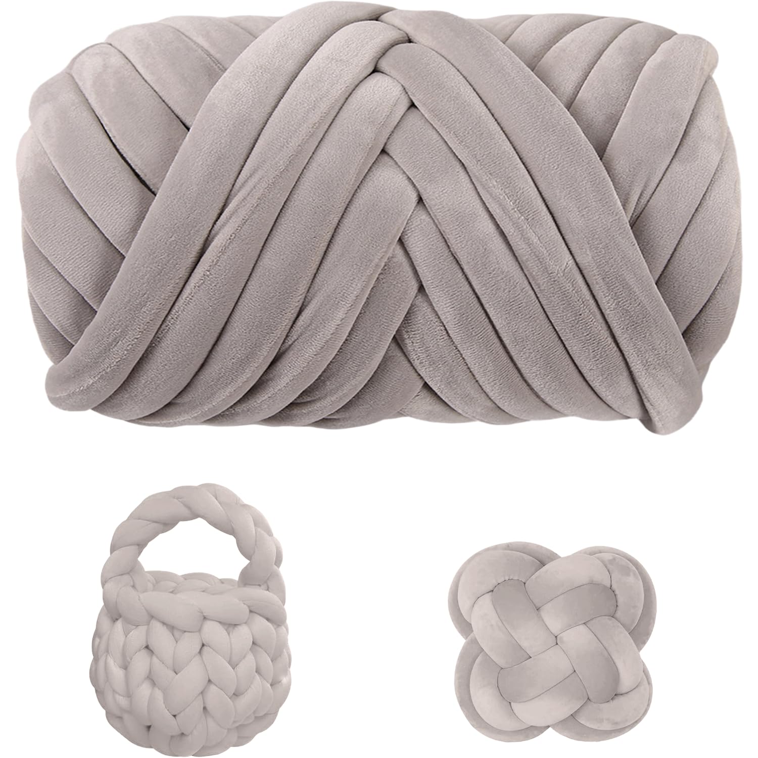 Maxee Dicke Wolle Garn 500g, Chunky Yarn XXL Wolle zum Handstricke, Sperrige Textilgarn zum häkeln für körbe, Decke, Kissen, Rucksack,Haustierkorb