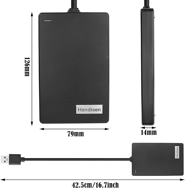 GINTOOYUN 2,5" HDD/SSD Külső Ház - USB 3.0 Szuper Gyors SATA III Merevlemez Tok Laptophoz és PC-hez, LED Kijelzővel, Fekete