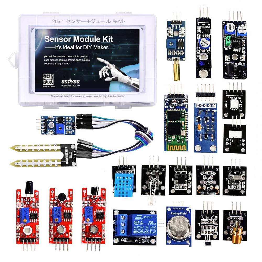 Snapklik.com : OSOYOO Electronic Sensors Kit For Arduino & For ...