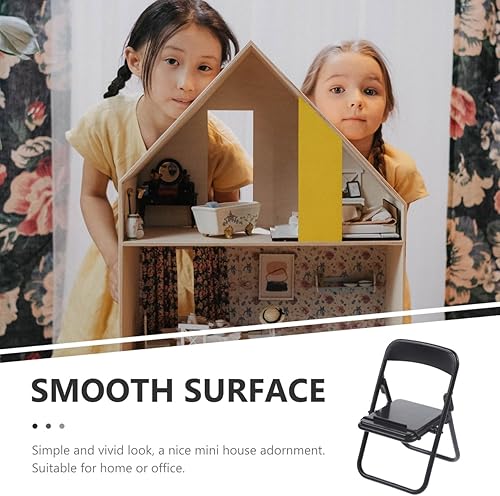 Miniatura 6 de 20 piezas de mini sillas para teléfono, modelo de muebles en miniatura para decoración de casa de muñecas, práctico soporte de mesa para teléfonos