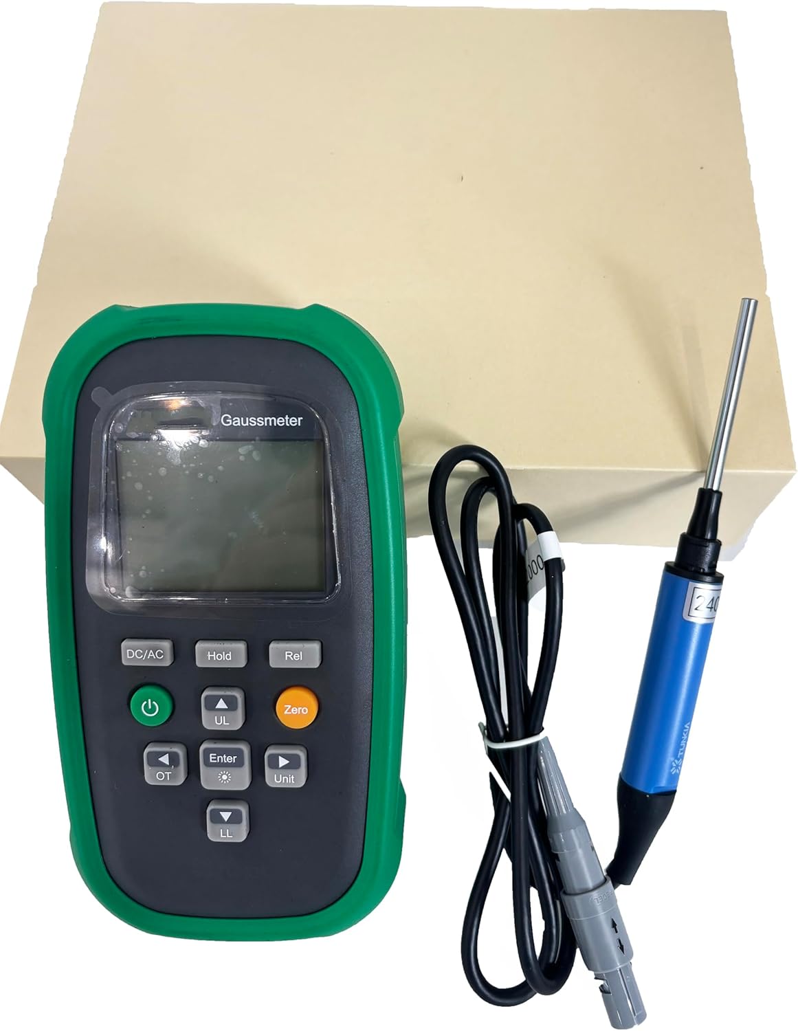 AC DC Magnetic Field Meter AC/DC Gaussmeter Gauss Tester Tesla Meter 3000mT Class 1 Axial Probe USB interface For Measuring The Flux Density Of DC Constant Magnetic Field And AC Magnetic Field