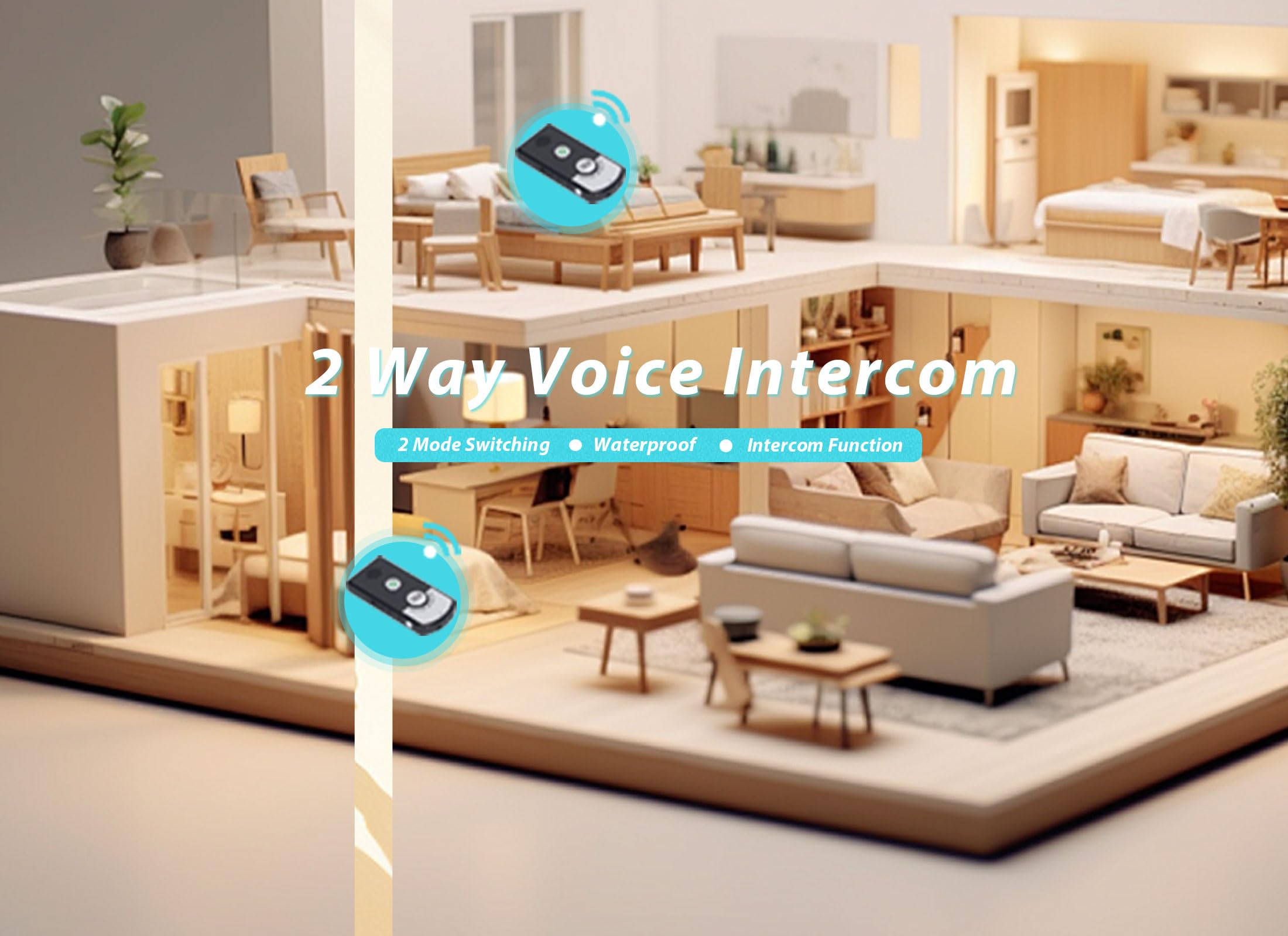 Intercomunicador de voz de 2 vías, unidad de intercomunicación inalámbrica, intercomunicador inalámbrico impermeable, chip inteligente de ahorro de energía, intercomunicadores inalámbricos para el