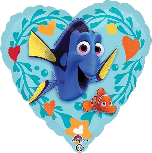 Miniatura 3 de Finding Dory Balloons - Juego de 3 globos decorativos para fiestas para un tema de dibujos animados de Nemo para niños pequeños o niños pequeños,
