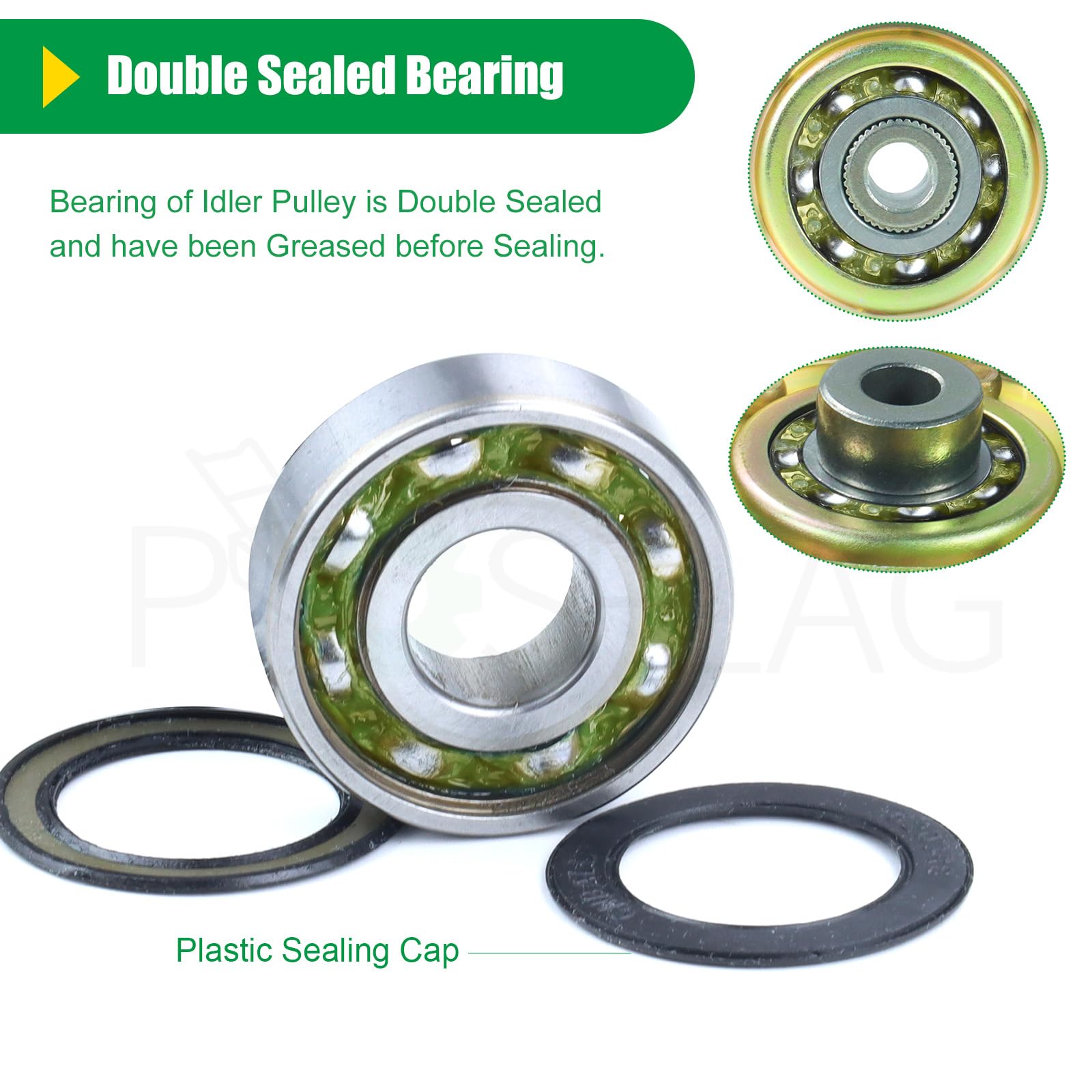 Polea Loca Plana De Repuesto | Compatible Con Varios Modelos | Proven Part PP78046