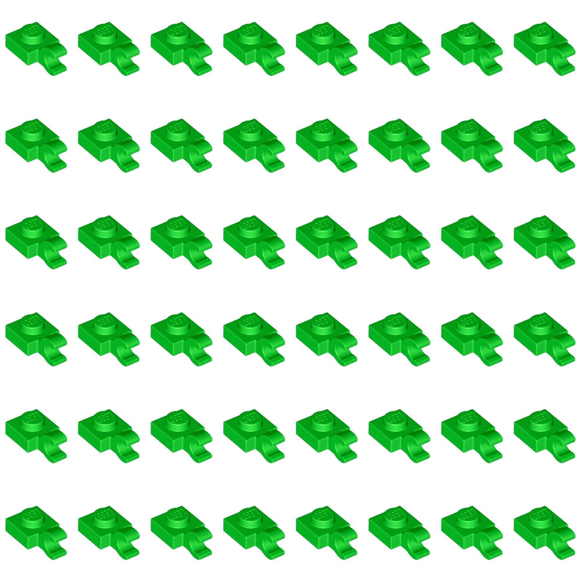 LEGO Plate, Modified 1 x 1 with Open O Clip (Horizontal Grip), Part 61252 (Bright Green, 10, Bricks) โ image 1