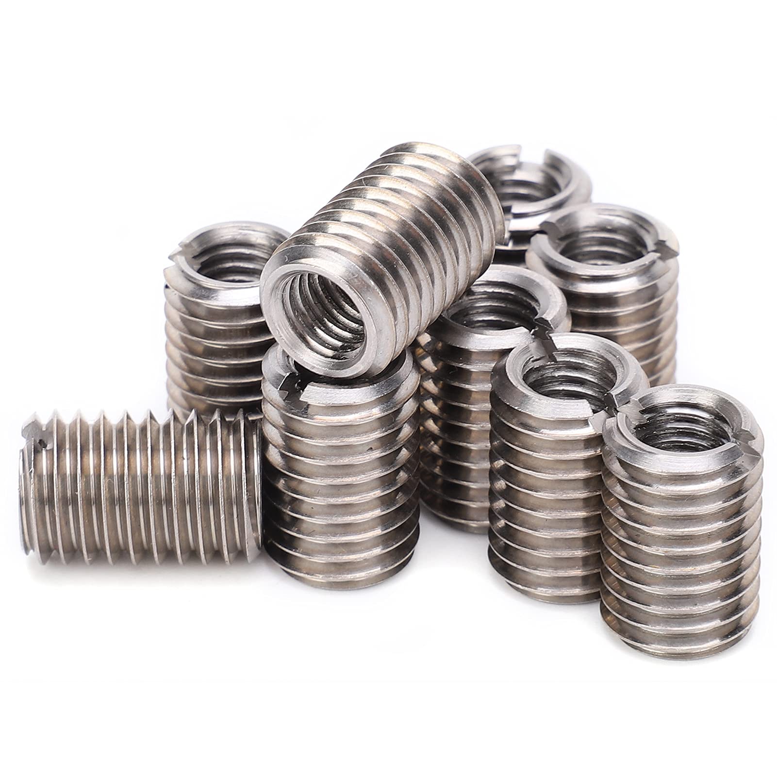 Inserti Filettati Femmina M8 x 1.25mm Maschio M12 x 1.75mm Riduttore Dado Kit 10 Pezzi