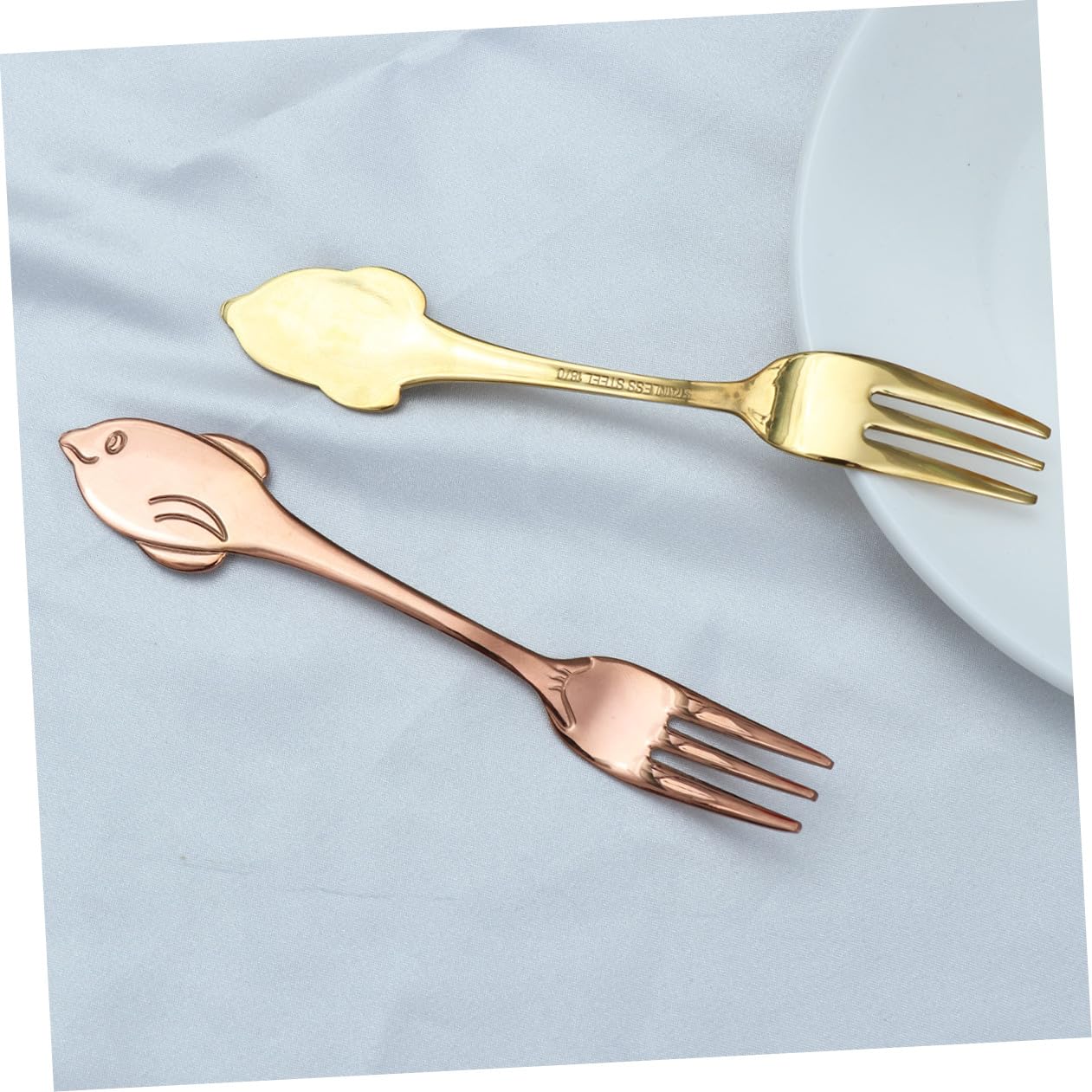 Amosfun 3 Set Di Forchette Da Dessert in Acciaio Inossidabile Per Insalata Frutta E Dessert 6 Pezzi * 3