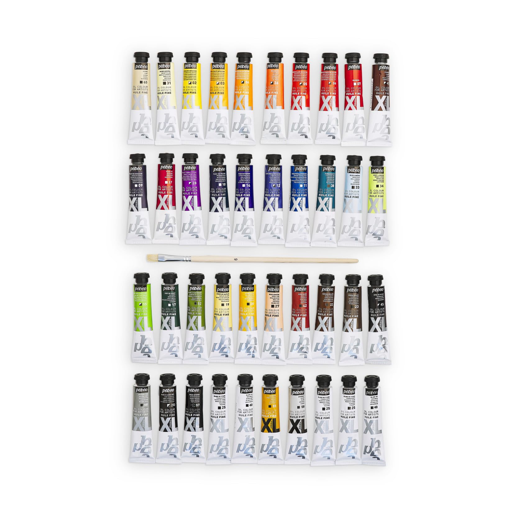 Pébéo Huile Fine XL - Set Peinture à l'Huile - 40 Tubes 20 ml - Couleurs Assorties - Pour Artistes et Beaux-Arts