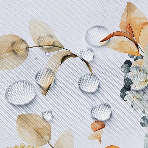 Miniatura 4 de Sanzugh Cortina de ducha de calabaza otoñal, lindas cortinas de ducha de tela floral naranja con ganchos de 72 x 72 pulgadas, decoración de baño de