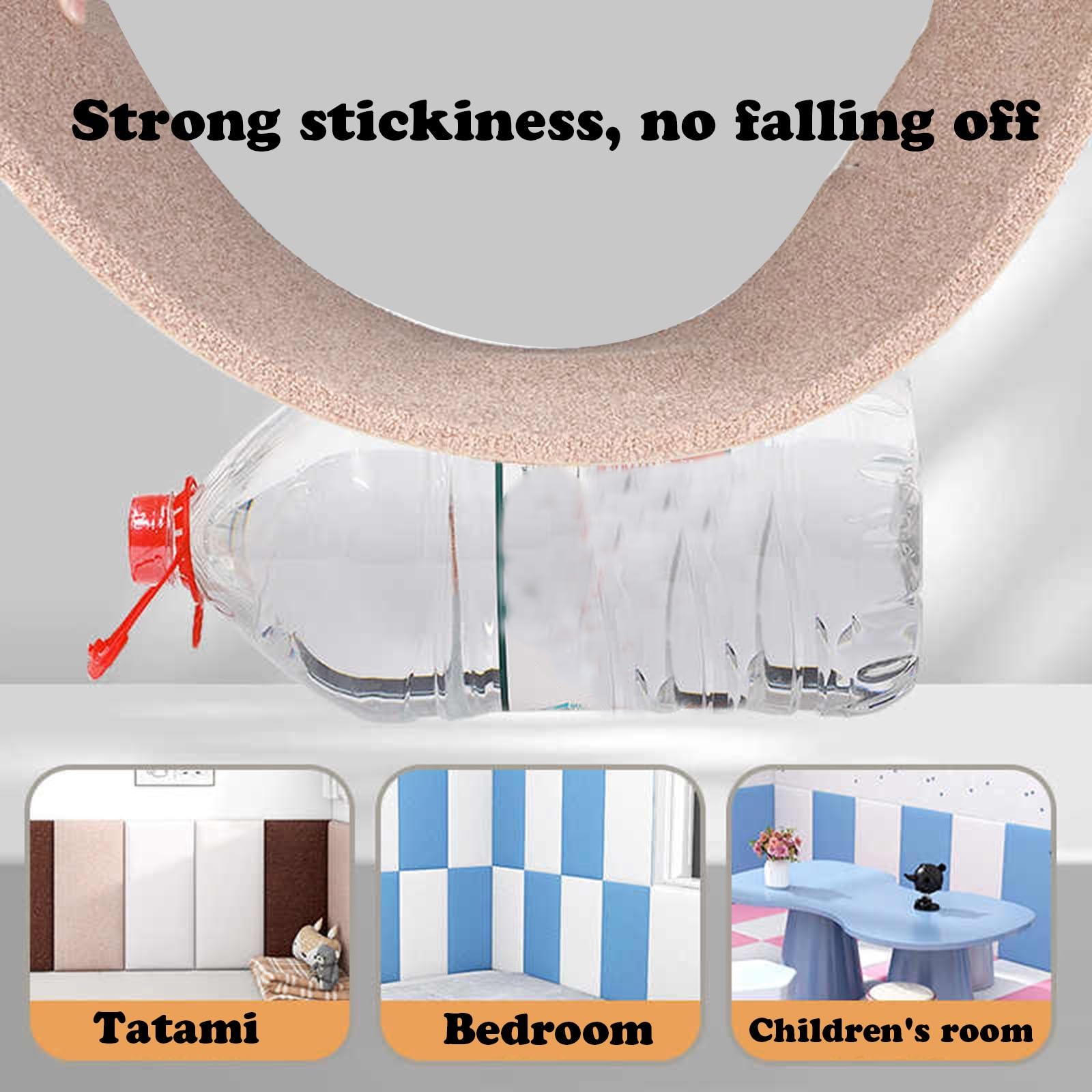 Tapis de Sol Anti-Collision pour Enfants, tête de lit autocollante, Panneaux muraux rembourrés, Isolation Thermique, Tapis en Mousse, revêtement Mural décoratif (Gris Clair, 10 pièces)
