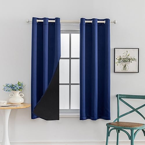Miniatura 9 de Anytime - Cortina 100 % opaca de 2 paneles, cortinas de ventana con aislamiento térmico para dormitorio, paneles de sombreado completo (gris, 70