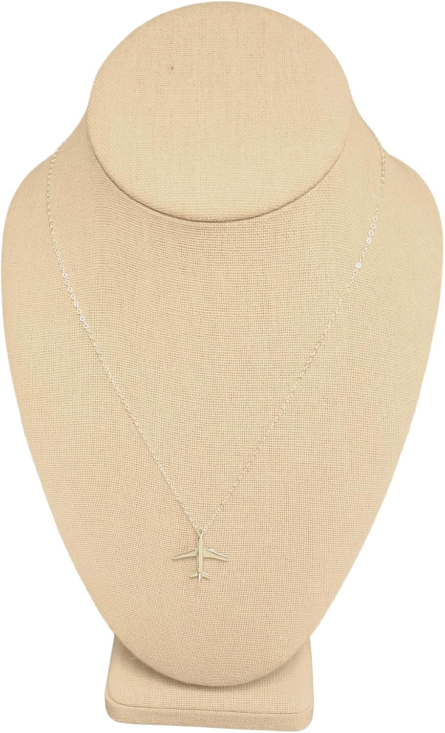 MOM & THREE DAUGHTERS Jet Plane Charm Pendant In Sterling Silver | 18" Cable Chain | Gift for Pilot, Flight Attendant, First Officer |