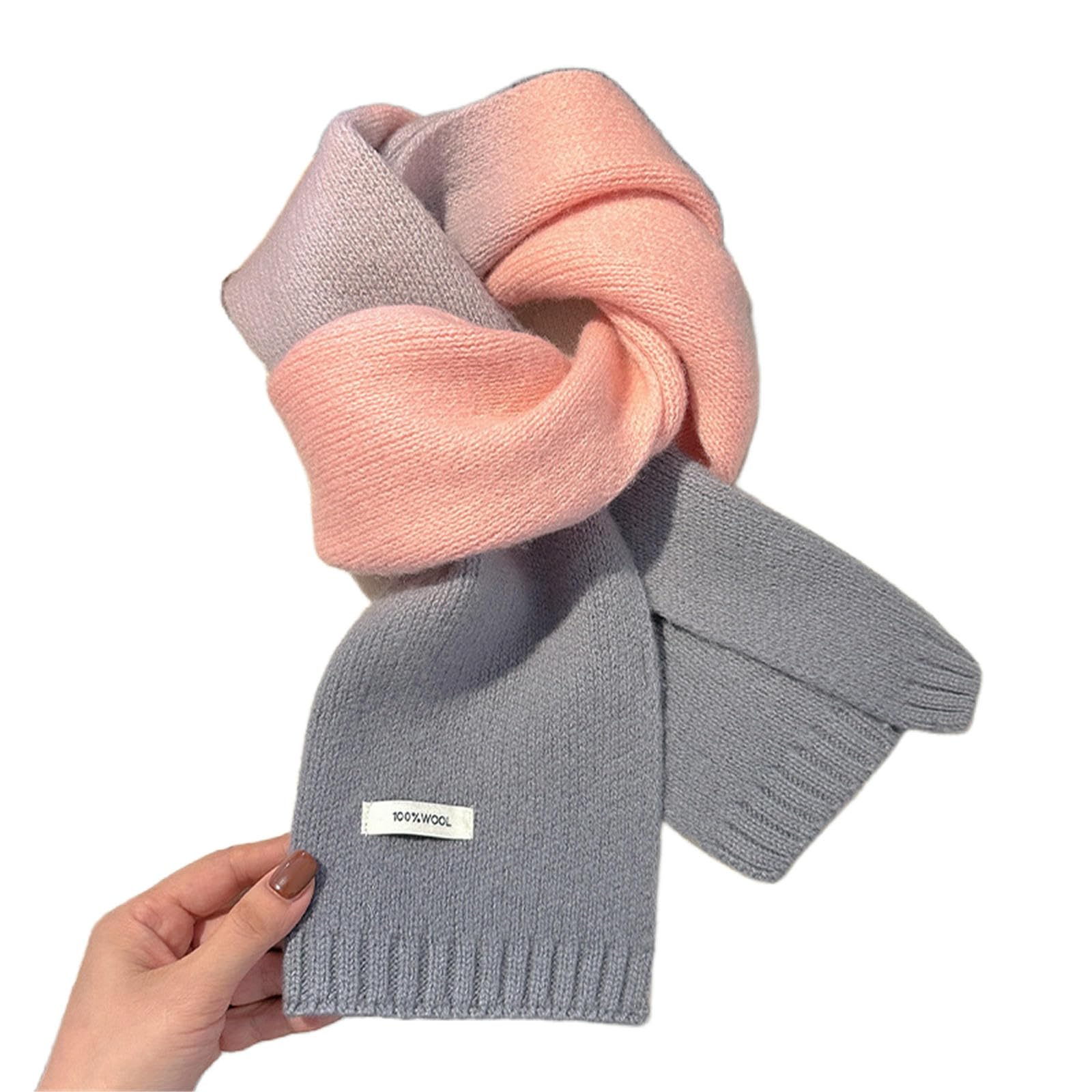 Foulard Donna Sciarpa da Autunno E Inverno alla Moda Tutto-fiammifero Collo Lavorato A Maglia Scialle Caldo Ispessito-01-170 * 20 Cm