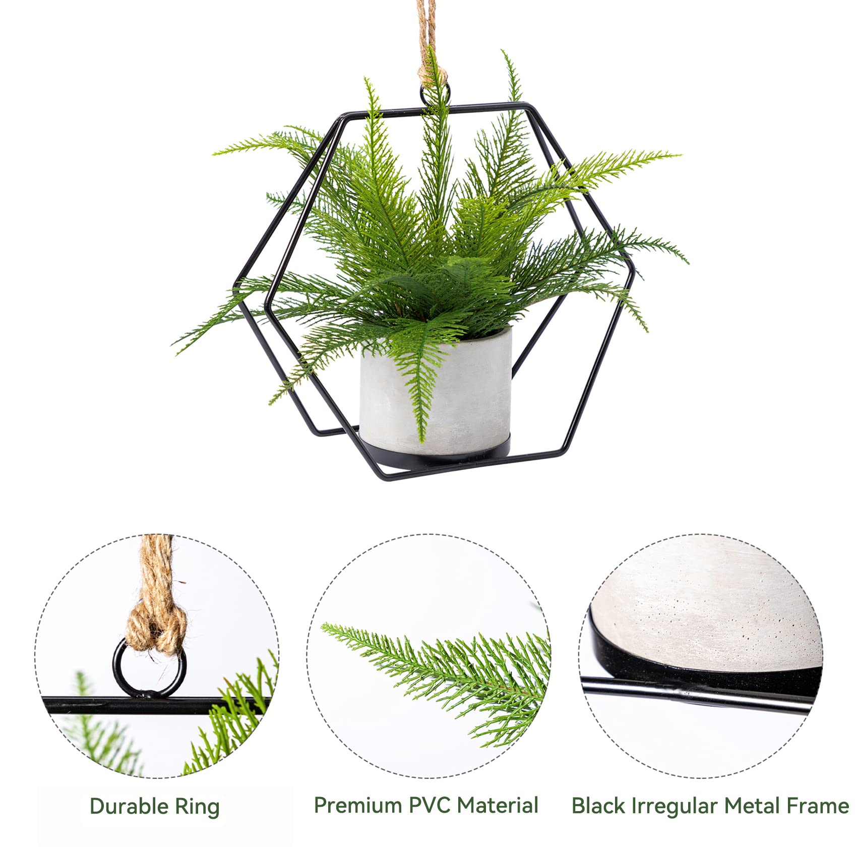 Amazon.co.jp: TWINCO DECOR 人工ハンギングプラント ポット入り - 12
