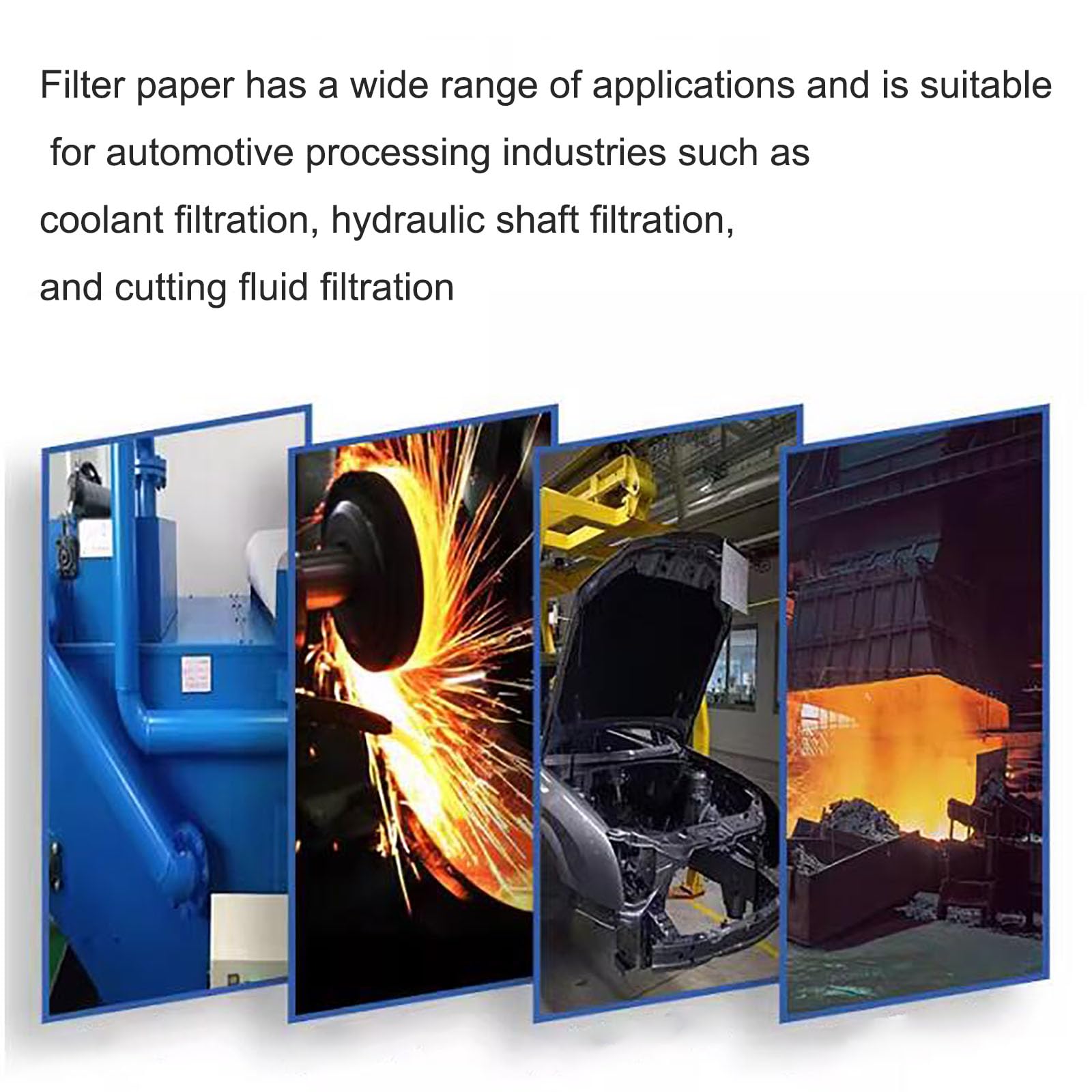 Filtro fluido da taglio Residuo di olio di carta Filtro liquido per liquami in polvere Acqua Filtro 75mm Diametro del nucleo 100m Lunghezza Filtrazione ad alta efficienza per uso industriale