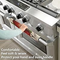 Vista 3 de YETTASBIN Juego de 2 fundas protectoras para manijas de puerta de refrigerador de manzanas, electrodomésticos de cocina, nevera, microondas