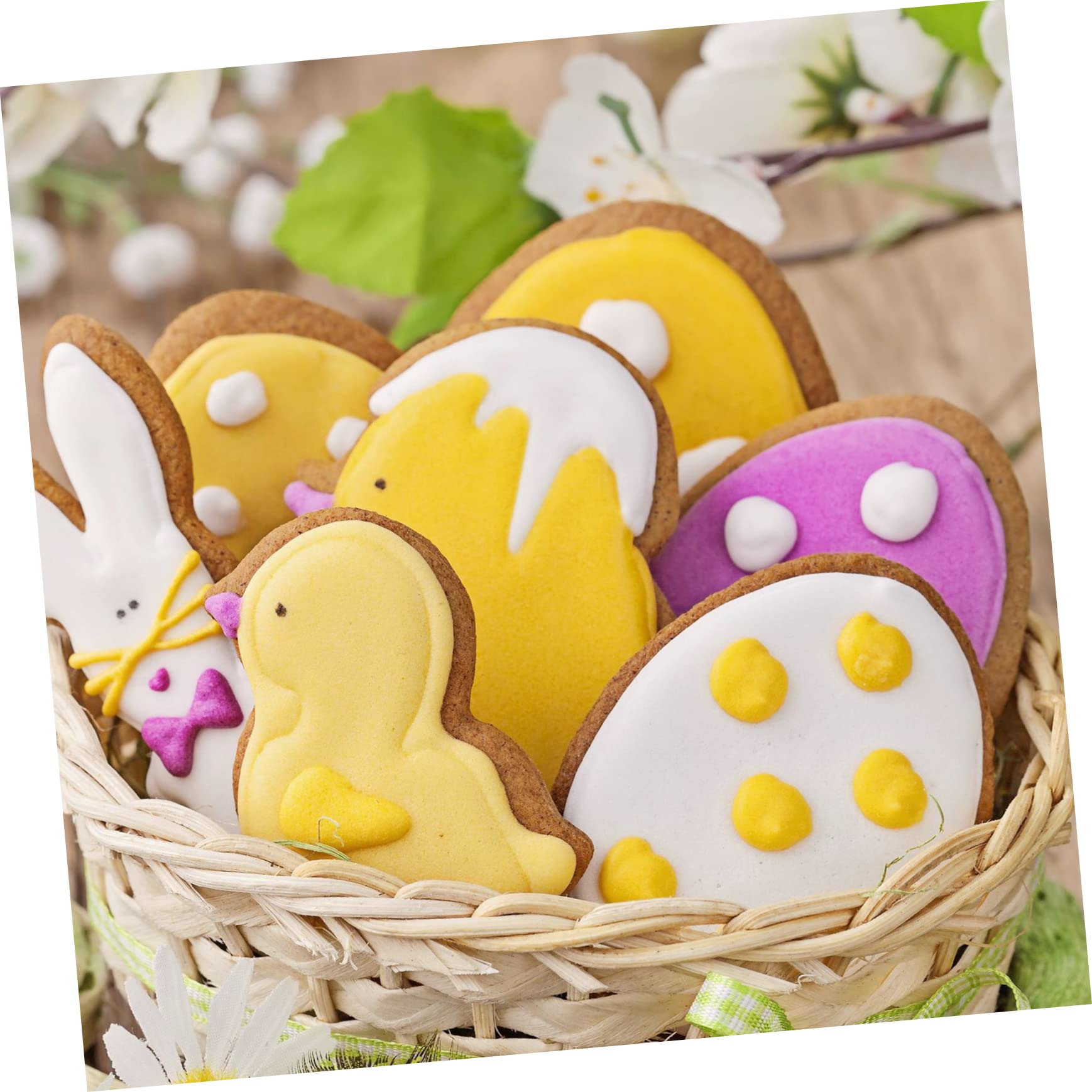 ifundom 20piezas Cortadores De Galletas De Pascua De Inoxidable De Diseño De Conejo y Pollito Moldes Para Galletas Pancakes y Postres Fiestas De Pascua y Reuniones Familiares