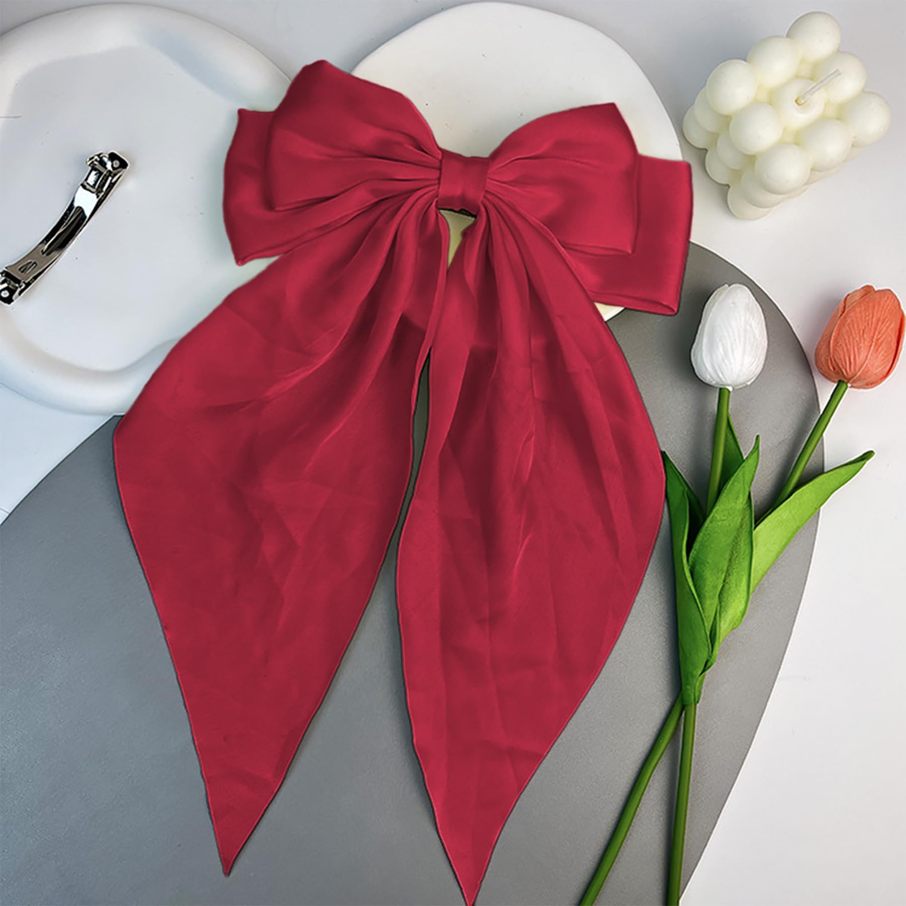 Burgundy Hair Bow Burgundy Hair Bow – The Darling Effect main image 2