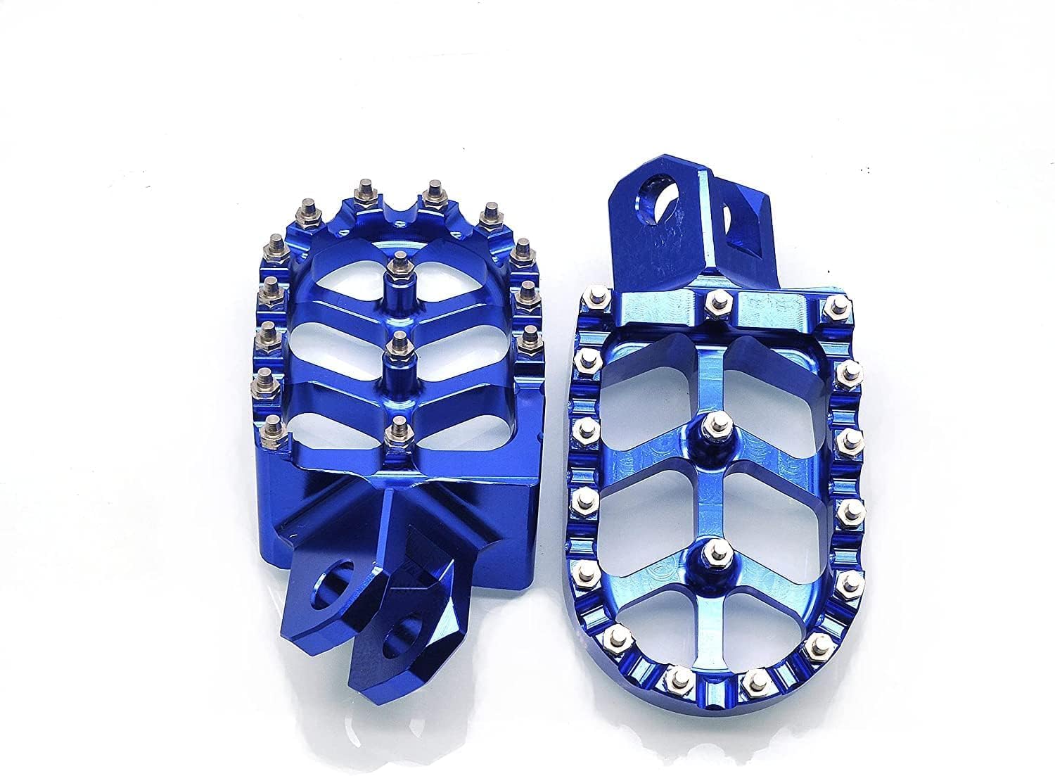 MZS Dirt Bike Foot Pegs, Motocross Footpeg Accessories MX Foot Pedal Blue Compatible with DRZ400 00-04 / DRZ400E 00-07 / DZR400S 00-24 / DRZ400SM 05-24 / RM125 RM125 91-02 / RMX 250 93-98