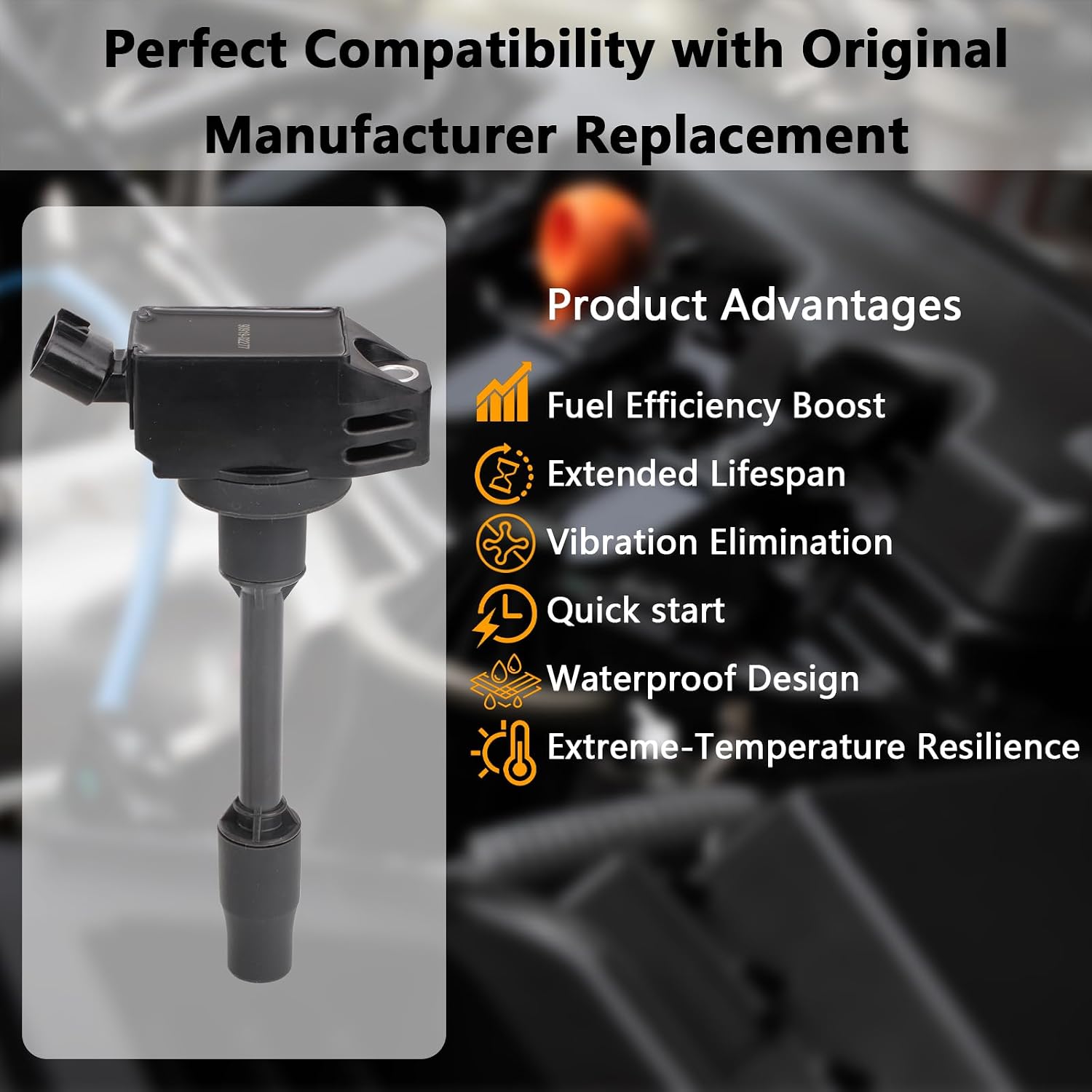 UF849 OEM Ignition Coil - Compatible with Lexus ES300h UX250h Toyota Avalon Camry Highlander RAV4 Prime Sienna Venza 2.5L L4 - Replaces # UF849 GN10960 673-1205
