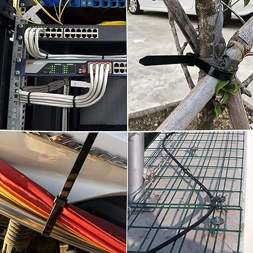 Miniatura 7 de Bridas negras resistentes de 24 pulgadas, 50 bridas de plástico grandes, extra largas y fuertes, 120 libras, resistentes a los rayos UV