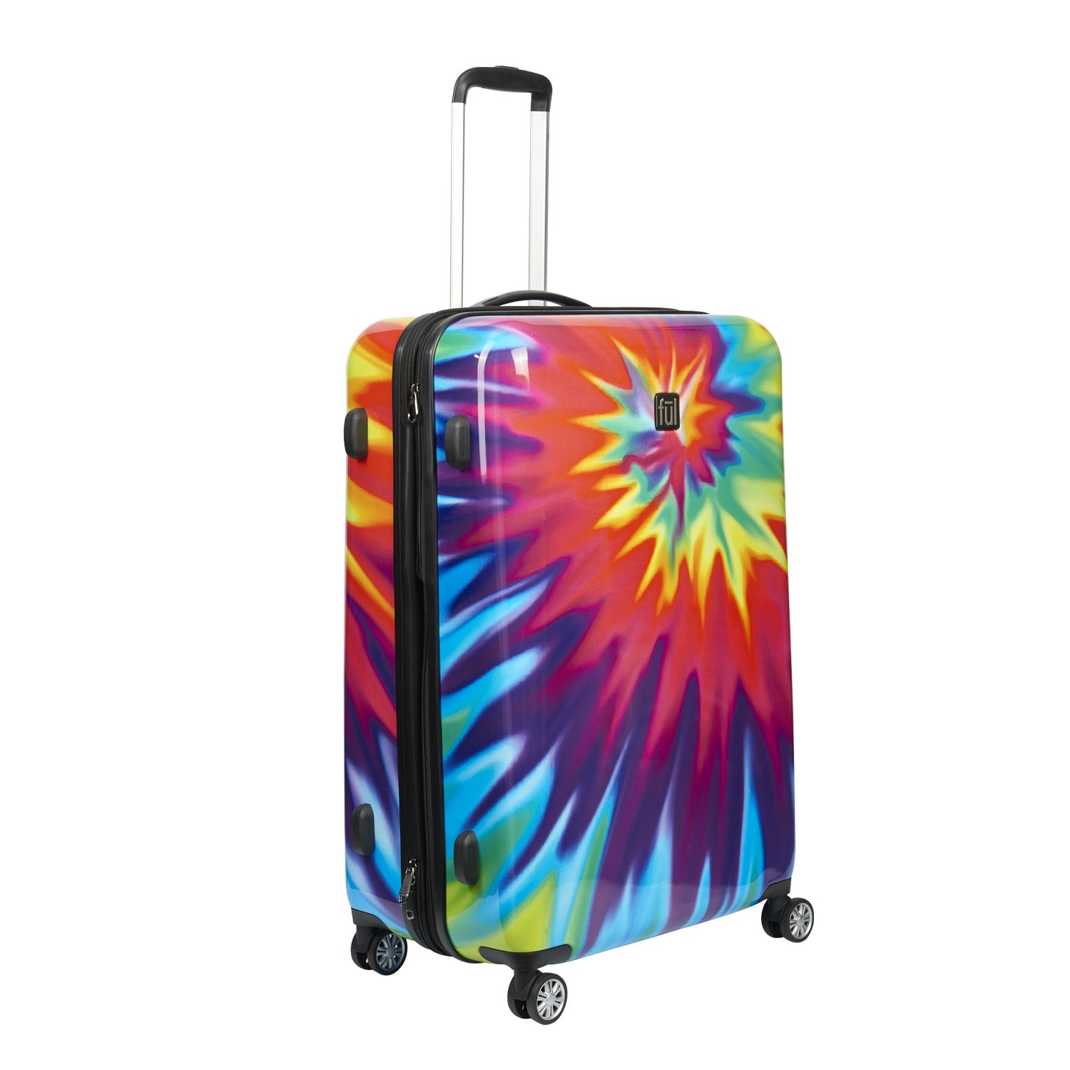 Concept One ful TieDye Swirl Rolling Suitcase, Hardside Travel Luggage