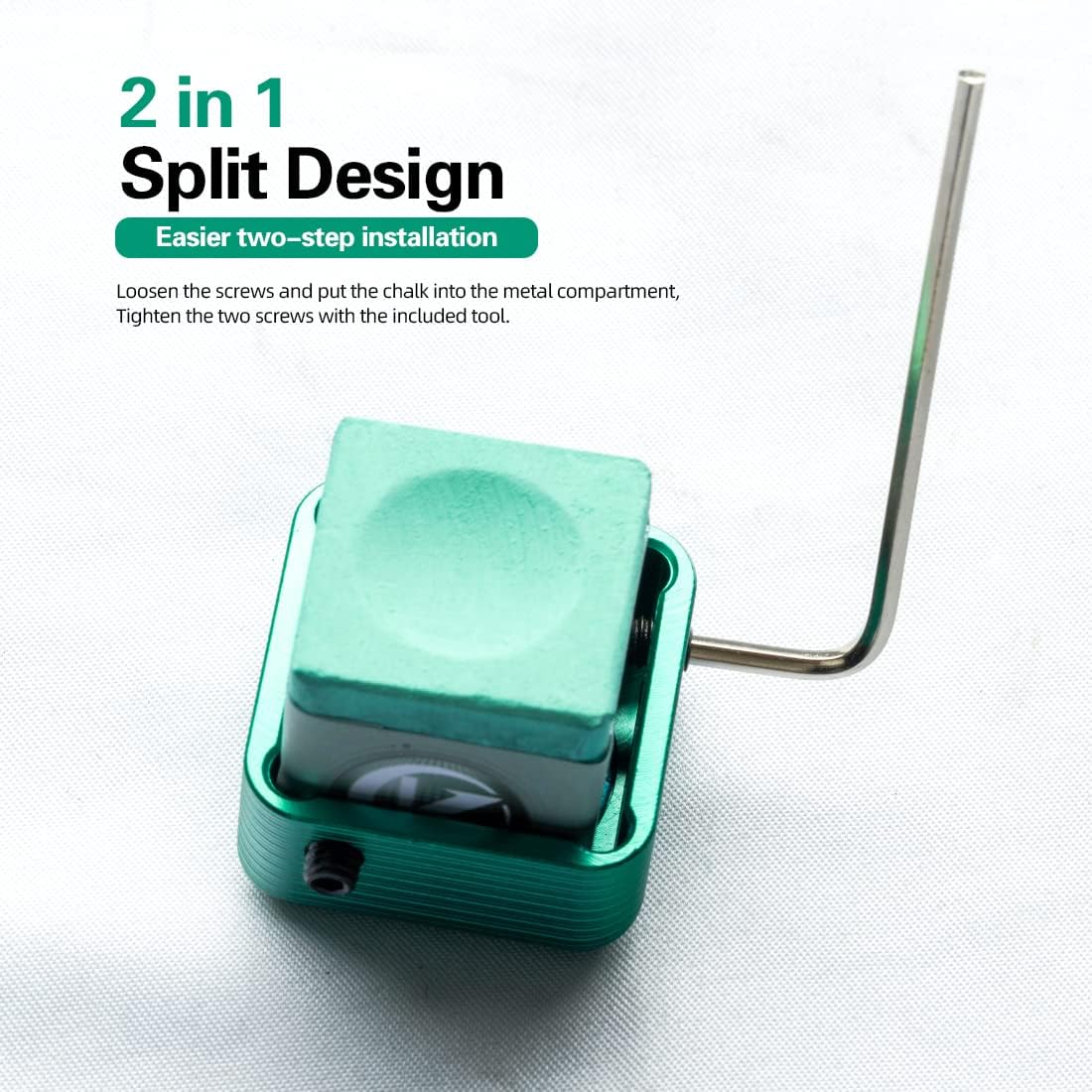 KONLLEN Billiard Chalk with Chalk Holder Nano Technology for Pool Snooker Accessories（Outstanding Performance,Reduce Miscue,Durable,Low Deflection）