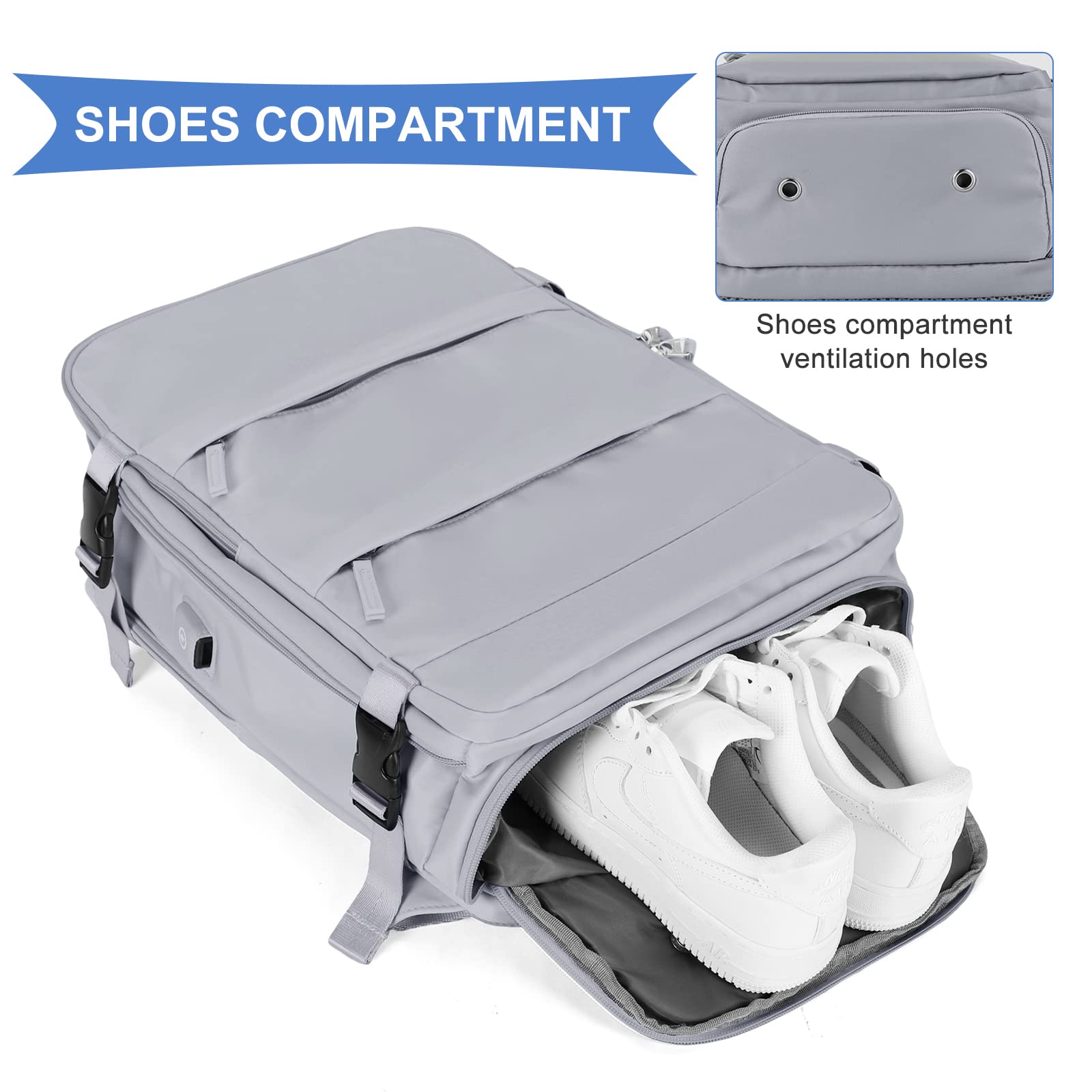 BJLFS Borse da Cabina per Ryanair 40x20x25 Bagaglio a Mano Zaino Borsa Zaino da Viaggio, Zaino da trekking,Zaino Easyjet 45x36x20,Zaino Casual per laptop da 14 pollici per scuola