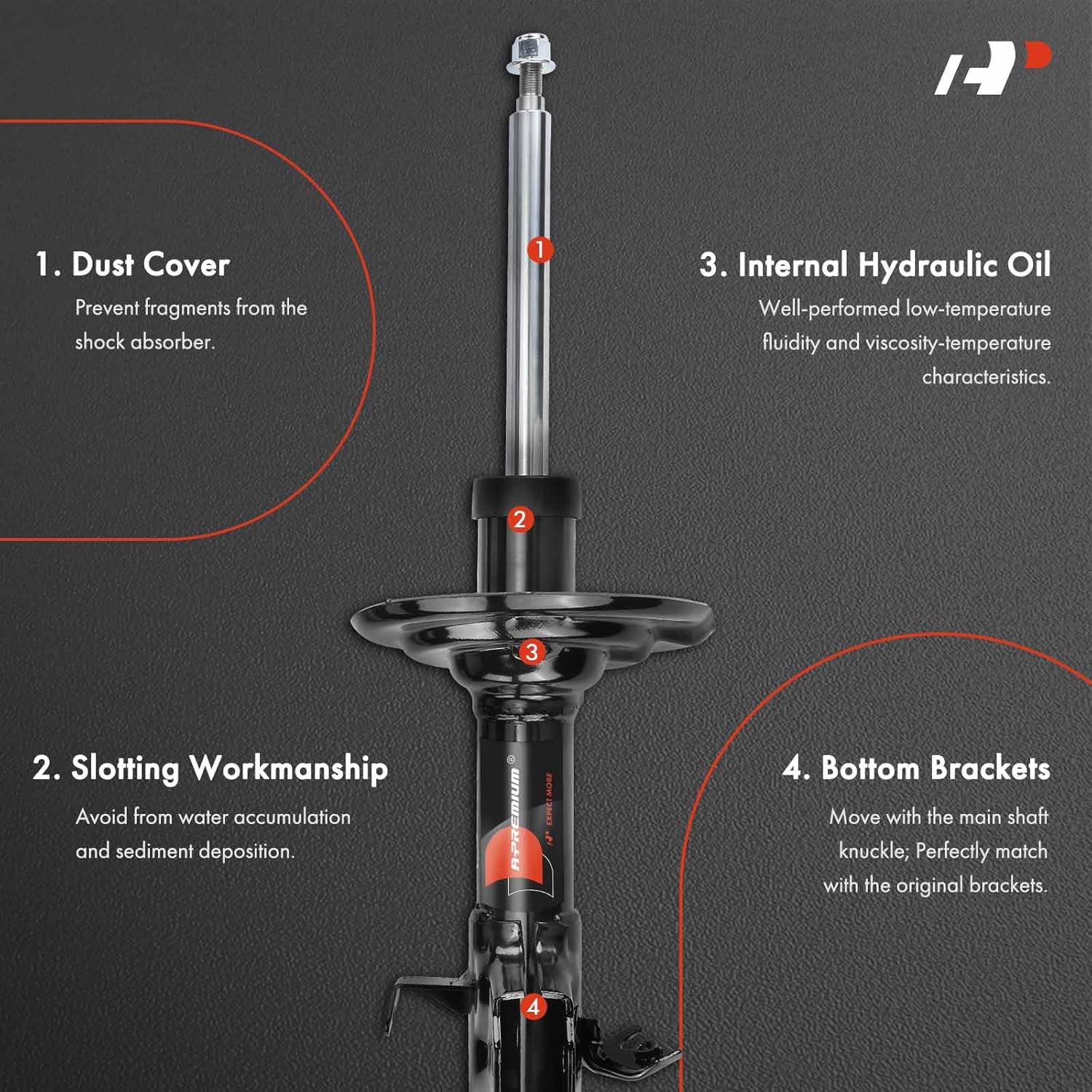 A-Premium Front Pair (2) Strut Assembly Compatible with Subaru Crosstrek 2021 2022 2023, Driver and Passenger Side