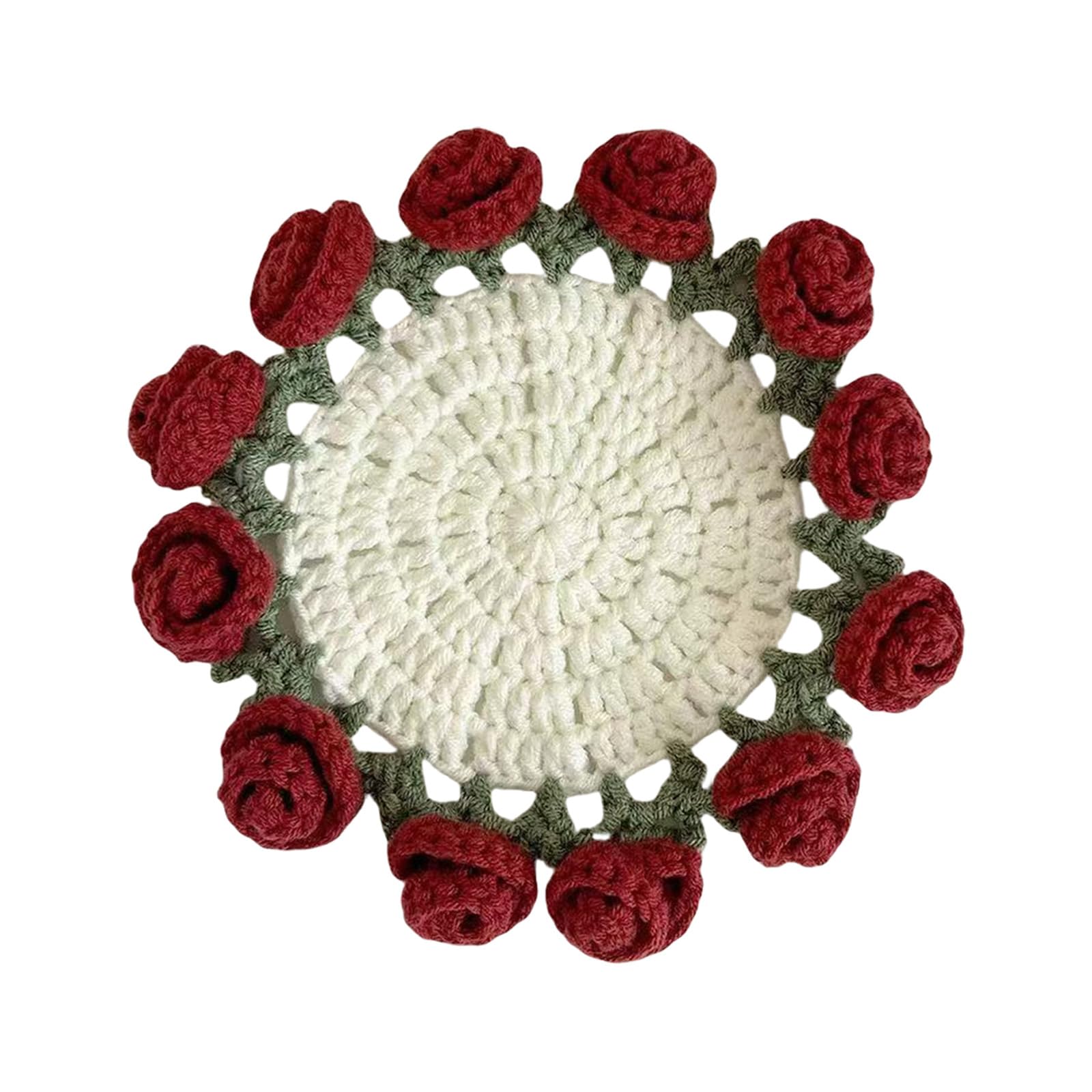 Coasters Crochet Kits Starter Rose Bouquet for Craft Lovers Rose Bouquet