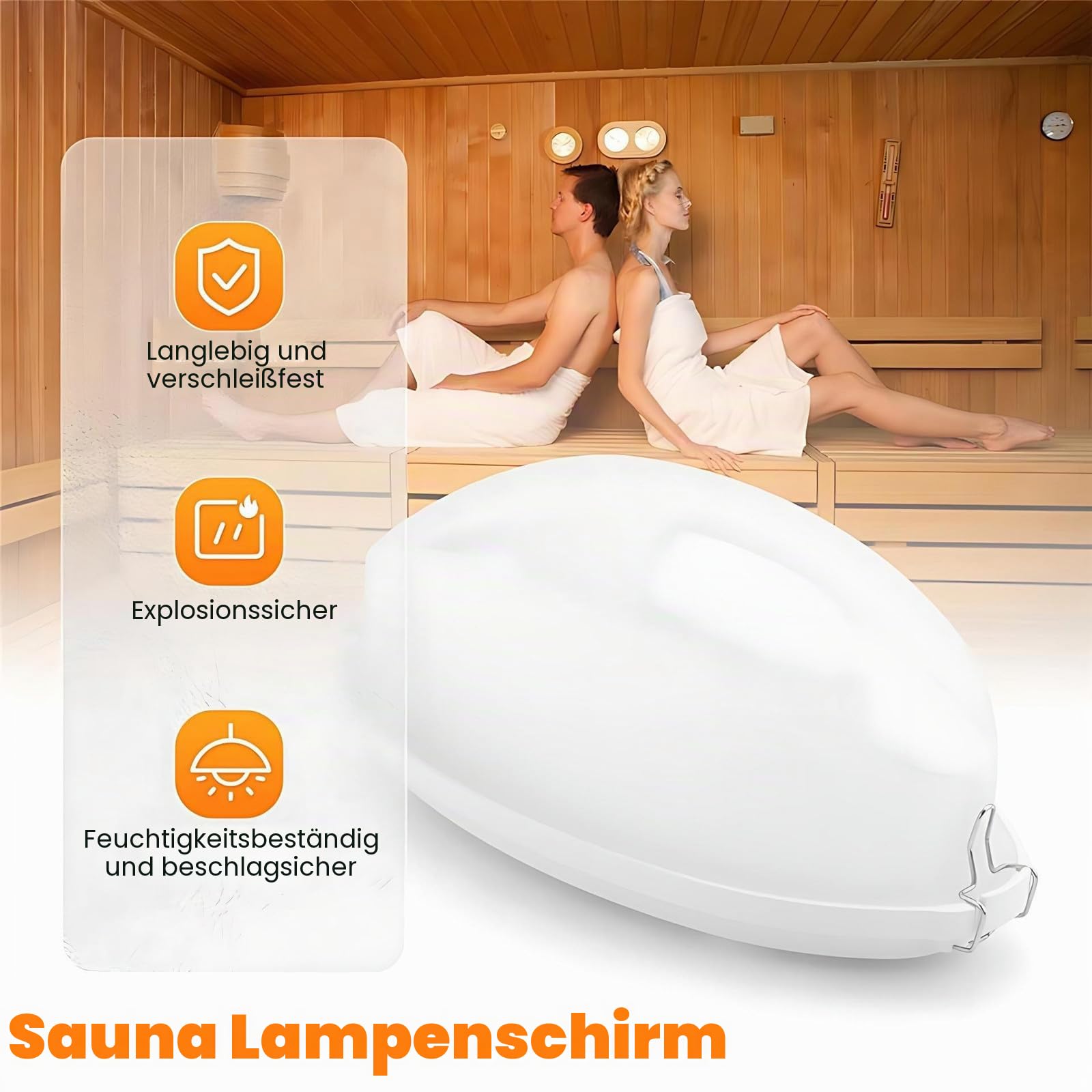 Mumusuki Saunalampe Saunaleuchte Sauna Beleuchtung,Saunaleucht LED Hochtemperaturbeständiges Explosionsgeschütztes Feuchtigkeitsbeständiges Dampfbad im Saunalicht Großes Band