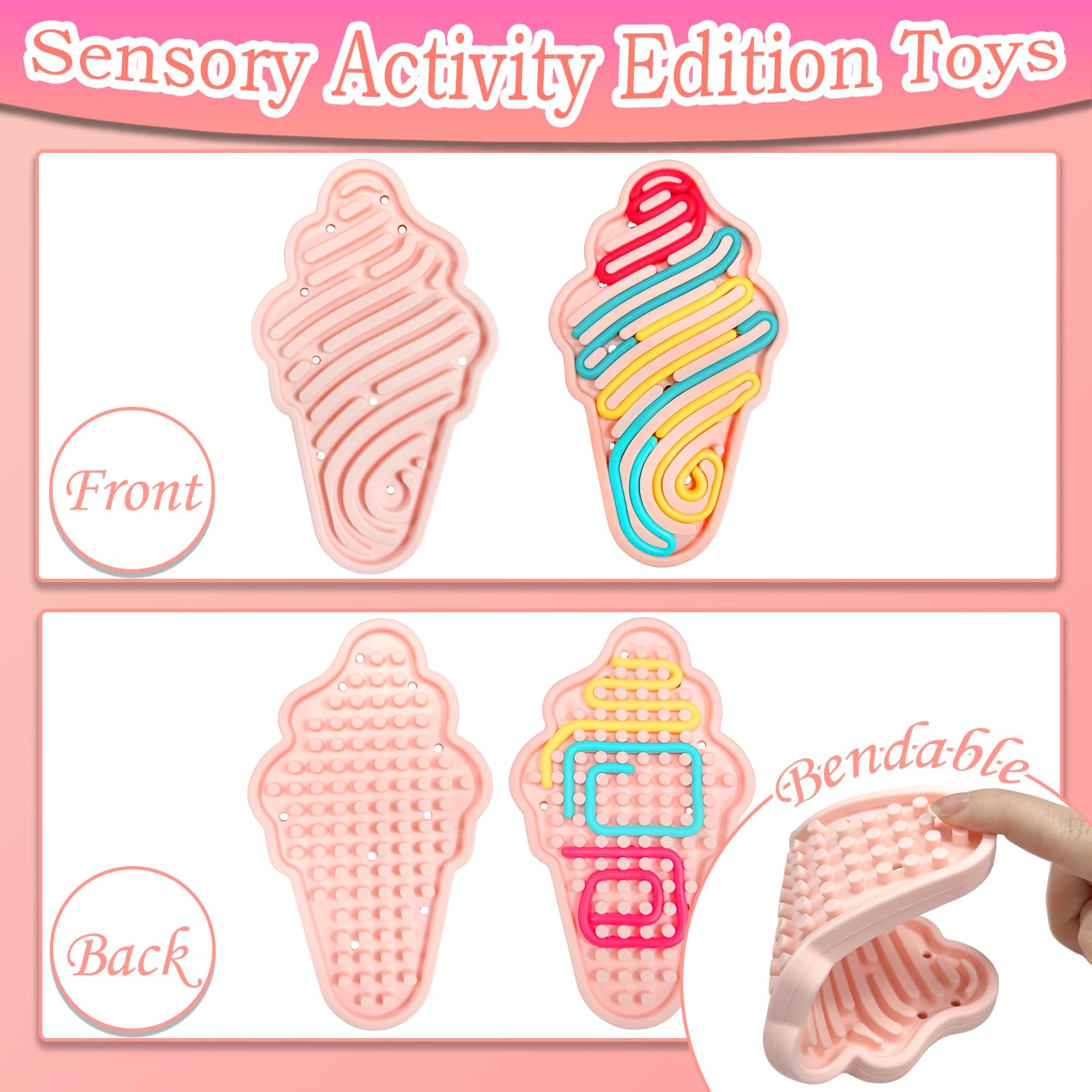 Juvanovo Push Peel Sensory Board, Silicone Sensory Activity Board - Image 3
