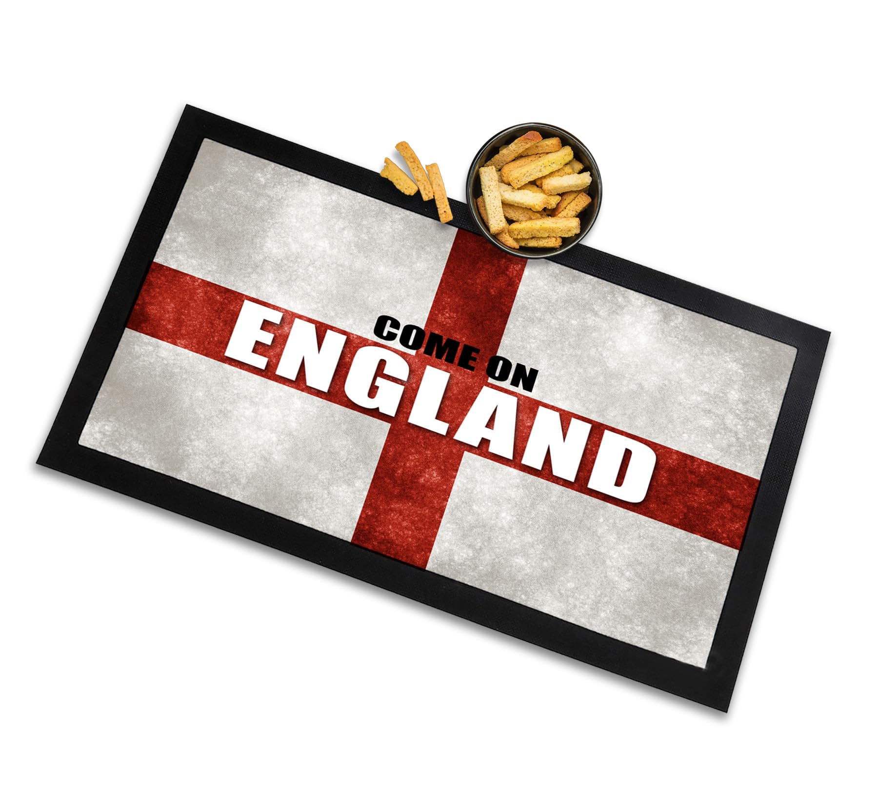 Football Bar runner mat | St Georges Flag, Man Cave | England football Bar Runner Beer mat home bar accessories