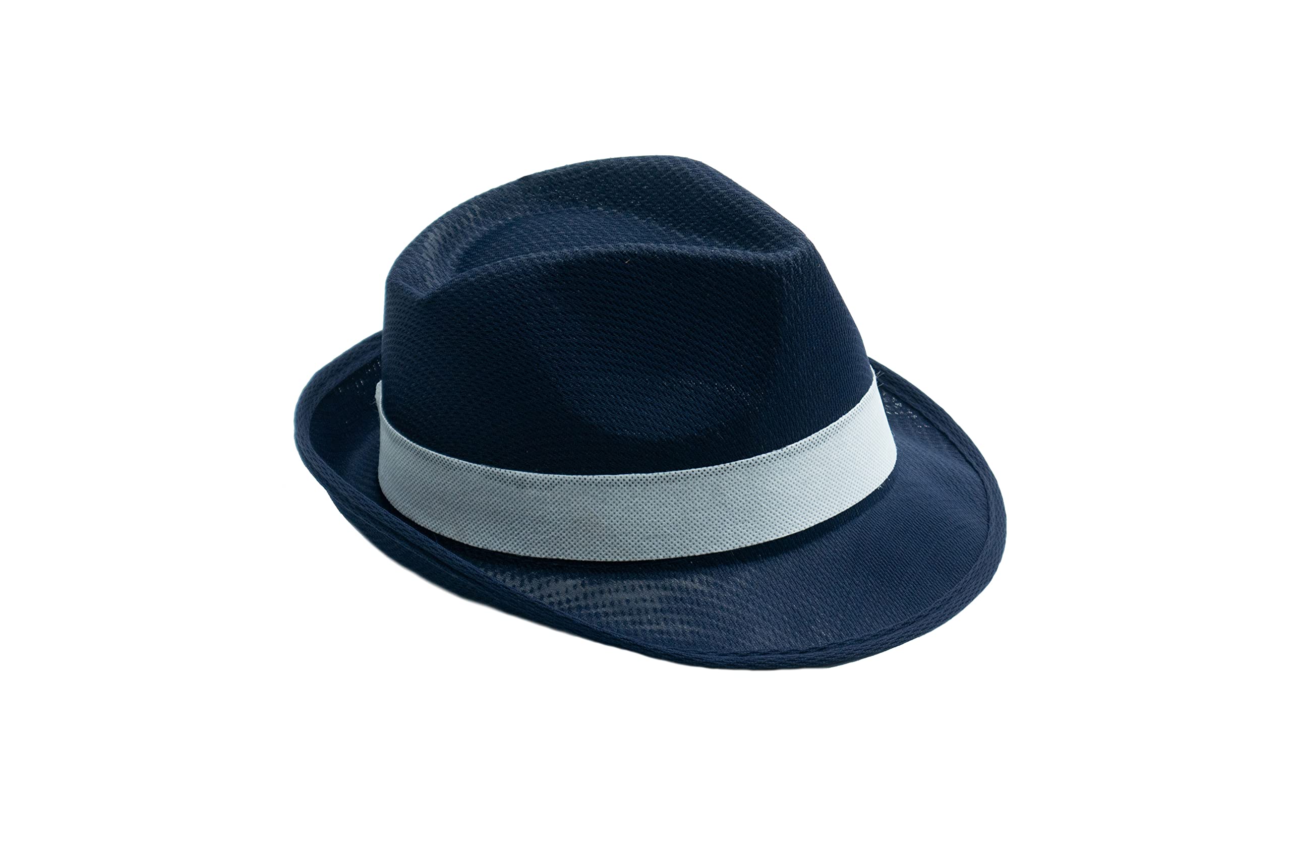 Partyhüte - PACK 10 bunte Hüte für Männer und Frauen - Wählen Sie die Farbe des Hutbandes (Marineblau Hut)